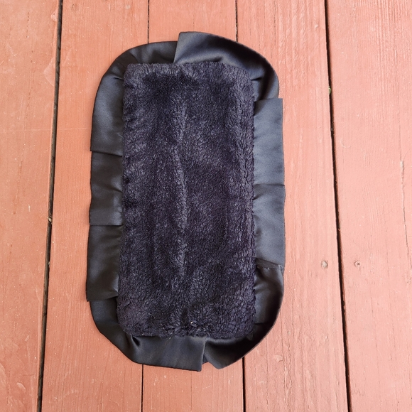 MINKY COUTURE Baby Burp Cloth Security Blanket Black Motorcycle Print Ruffle - Picture 6 of 10